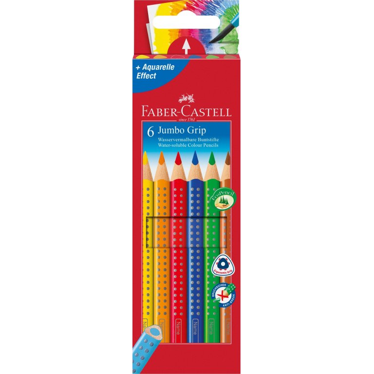 Faber-Castell Farbstift Jumbo Grip, 6er-Set