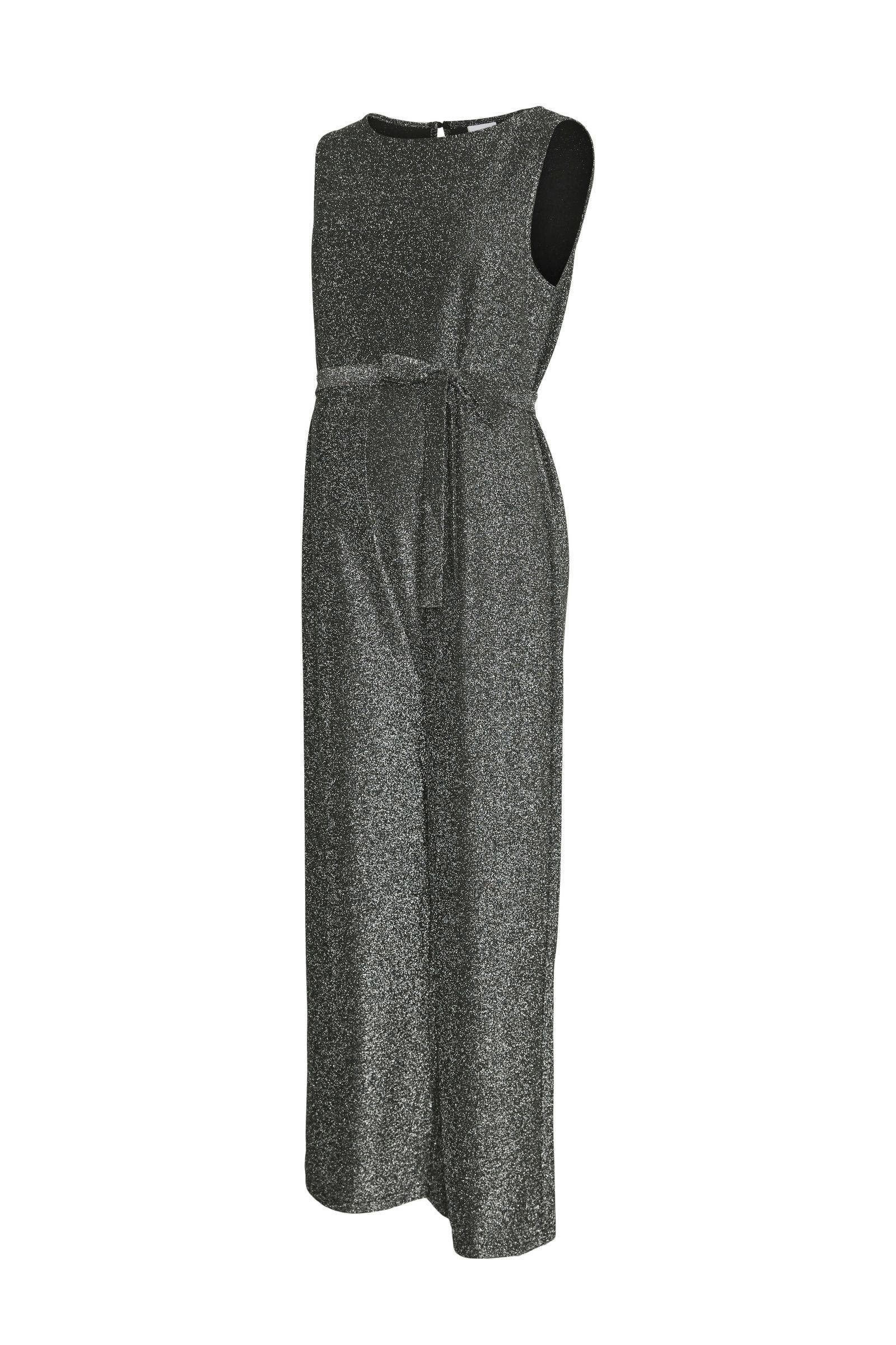 MAMALICIOUS zwangerschapsjumpsuit met glitters MLGLAM grijs