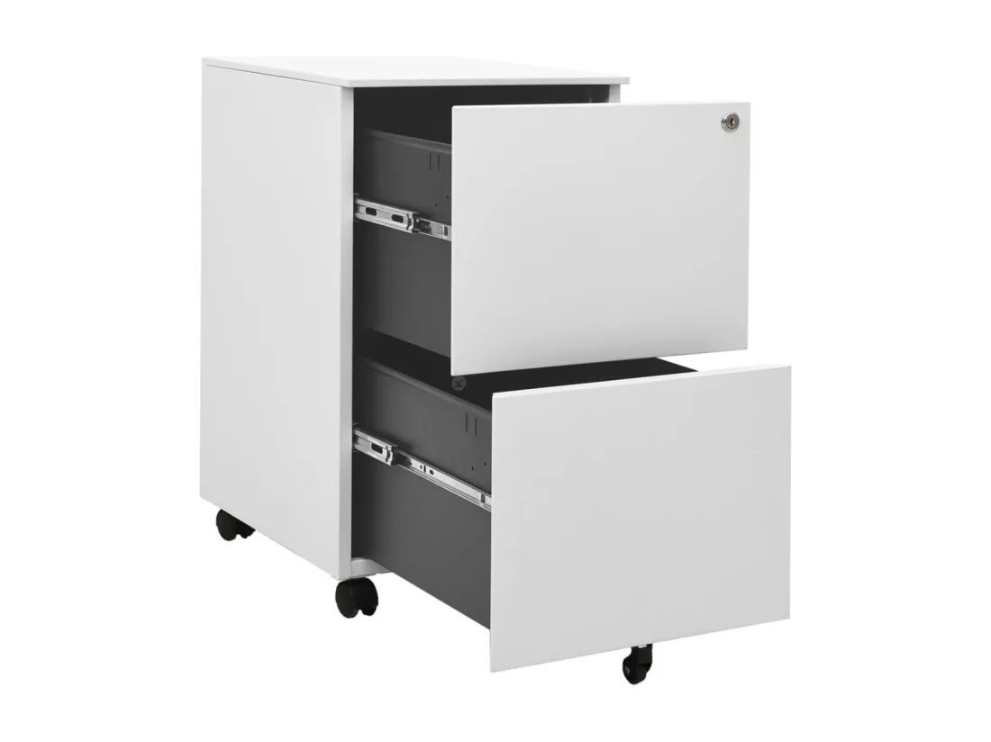 Classeur mobile Gris clair 39x45x67 cm Acier