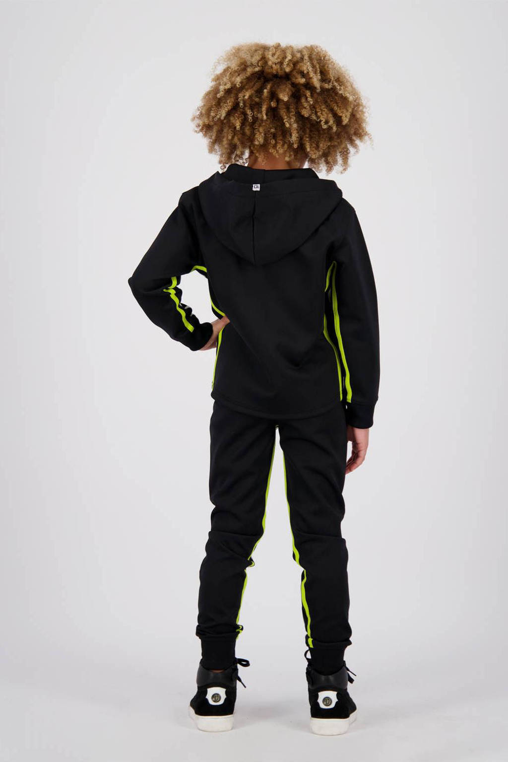 Vingino T-shirt Hiquel met logo zwart/groen