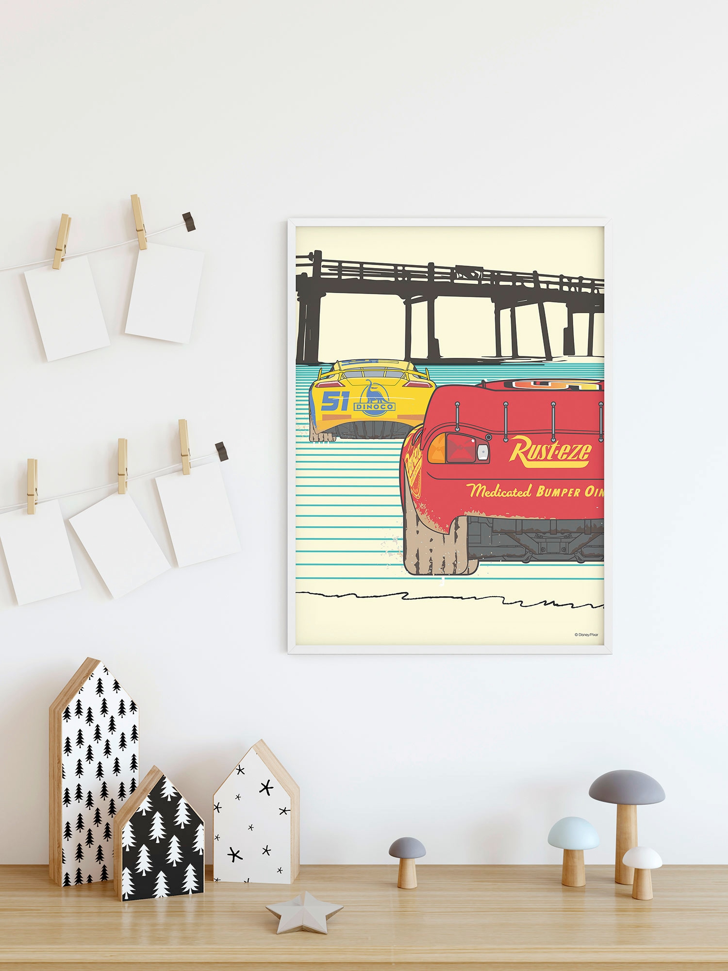 Komar Bild »Cars Strengthen Together« Disney 1 Stk. tlg. Wandbild zur Dekoration im Kinderzimmer - ohne Rahmen