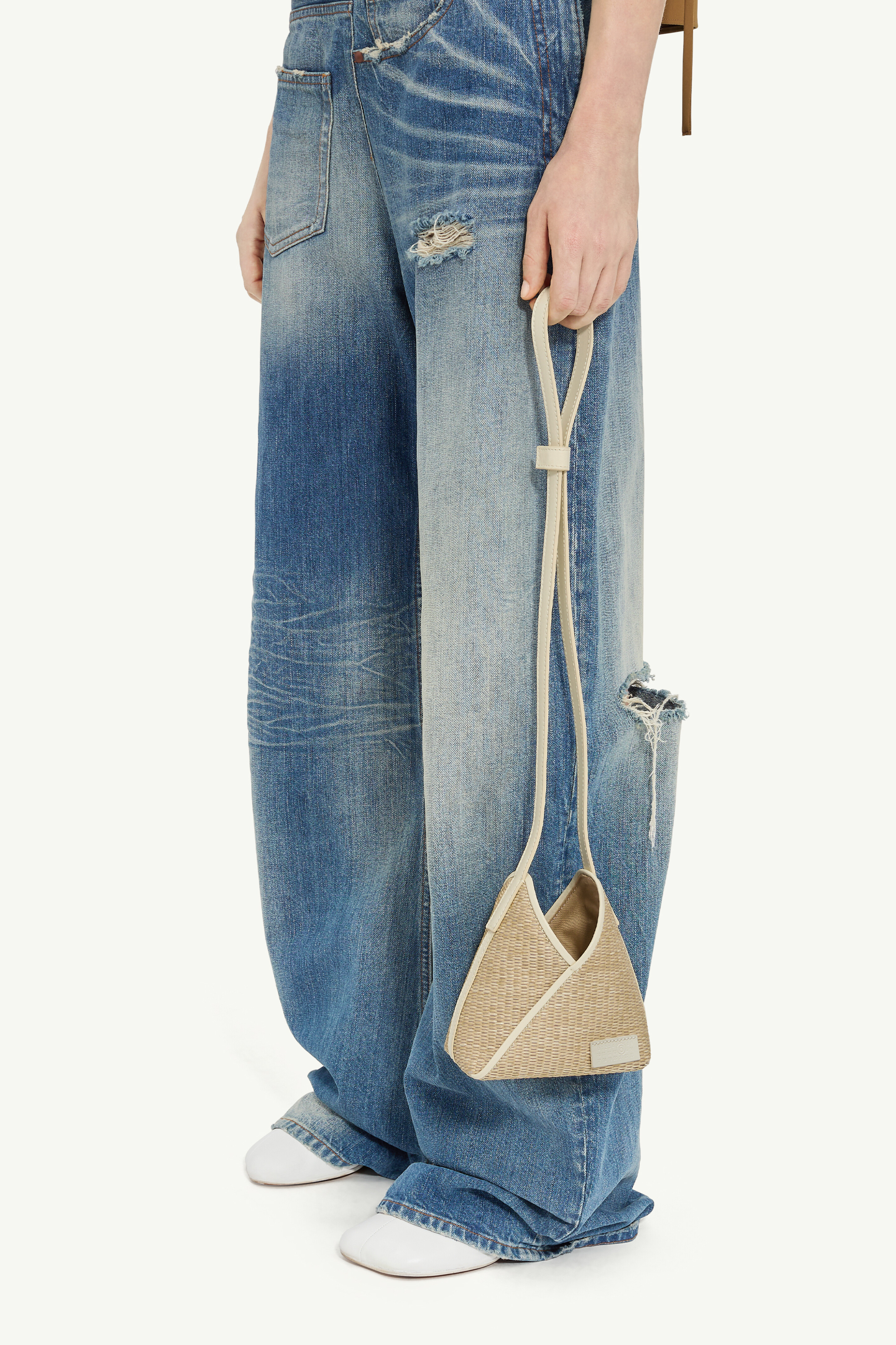 Brown Raffia Small Shoulder Bag