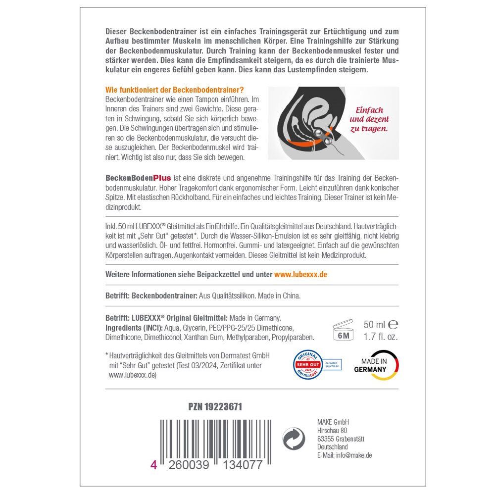LUBEXXX® BeckenBodenPlus Trainingshilfe-Set