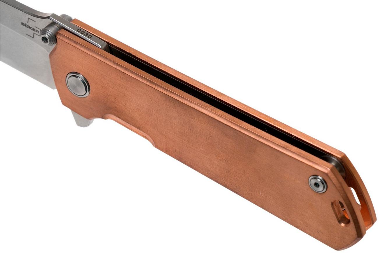 Böker Plus Kihon Assisted Copper 01BO165 zakmes, Lucas Burnley design
