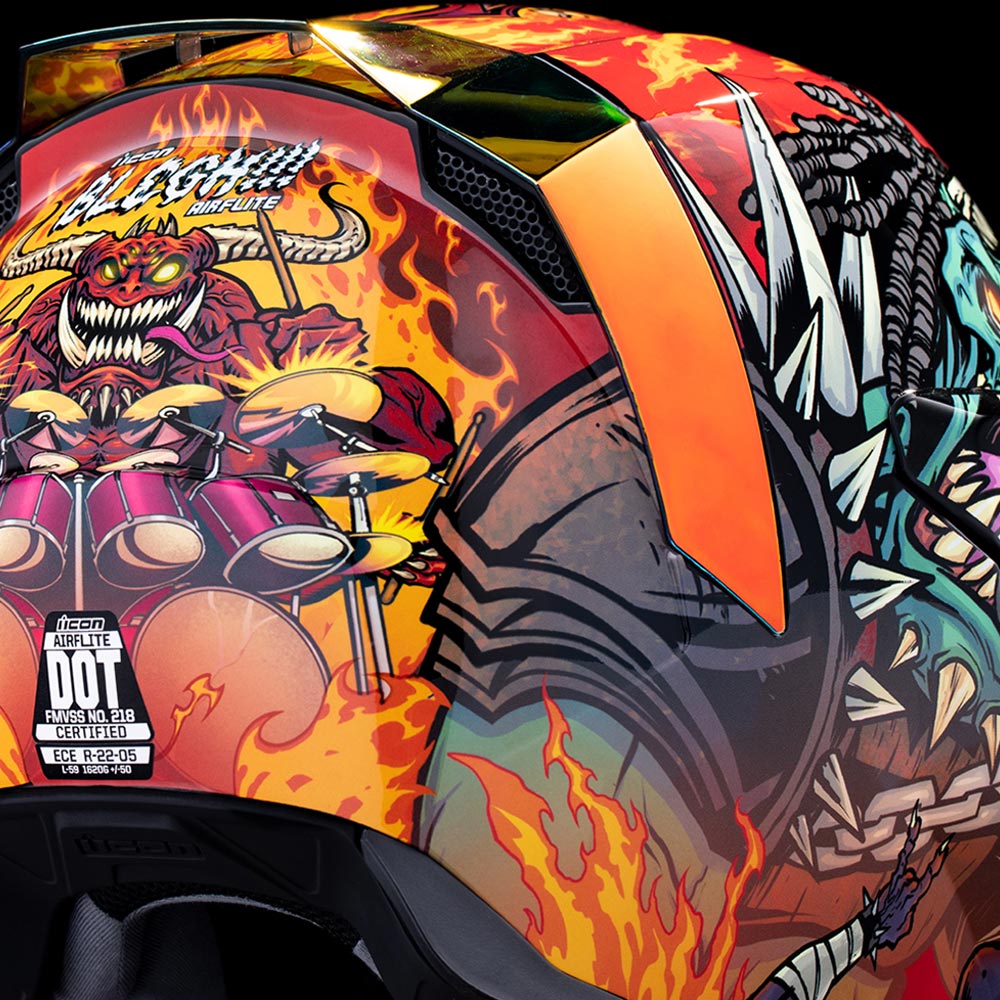 Icon - Casque Airflite MIPS® Blegh™ Rouge / Multicolore