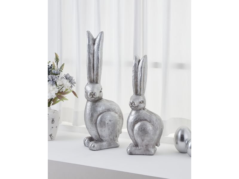 EGLO Hase Chilandy 50 cm, Silber Hasenfigur