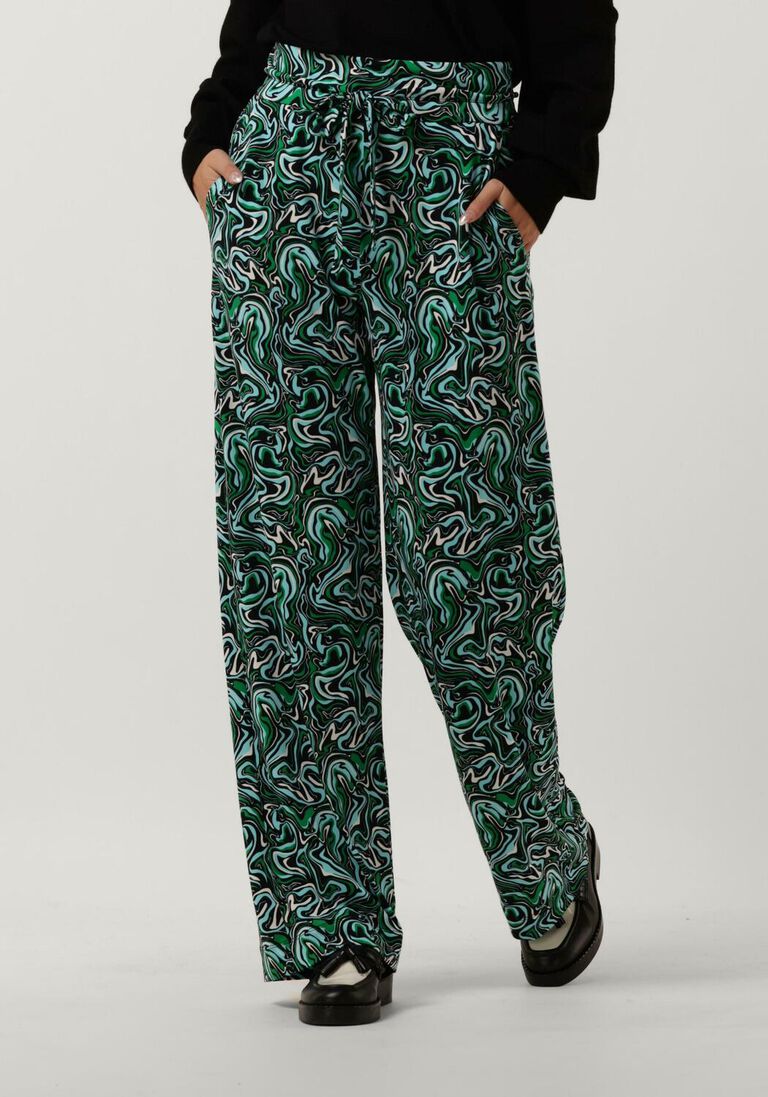 VANILIA blauwe vanilia wijde broek liquid wide leg