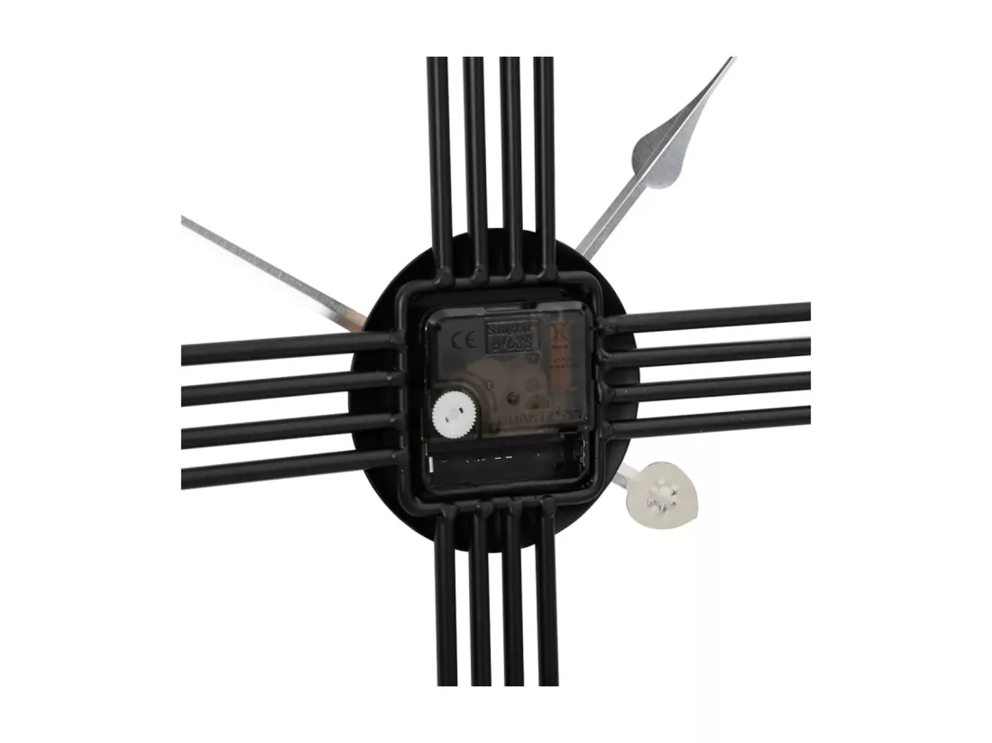Horloge murale noir Ø60 cm fer