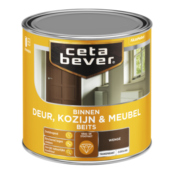 CetaBever Deur, Kozijn & Meubelbeits zijdeglans transparant wengé 250 ml