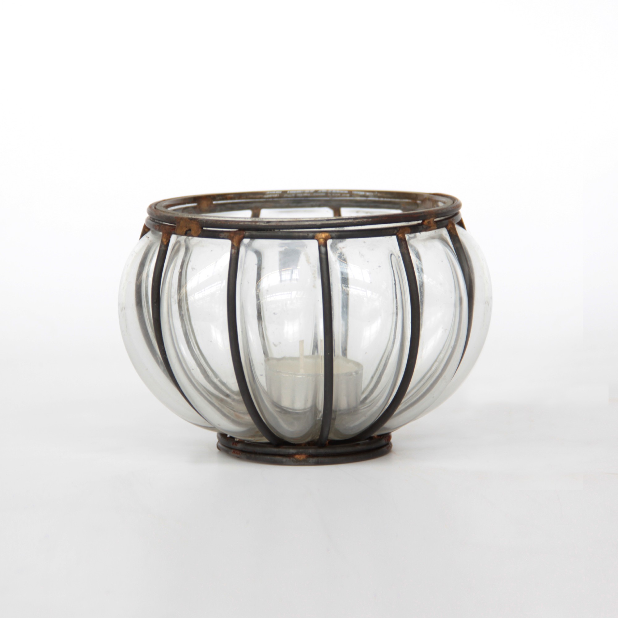 Windlicht 'Clera', mundgeblasen, Ø 12 cm, H 9 cm von fischer's lagerhaus