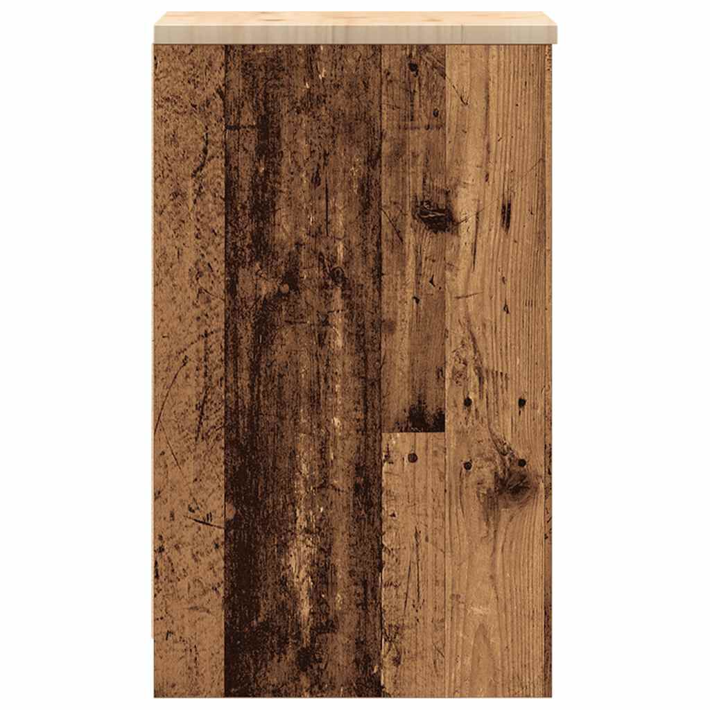 vidaXL Garagekast antiek hout 30x51x85 cm