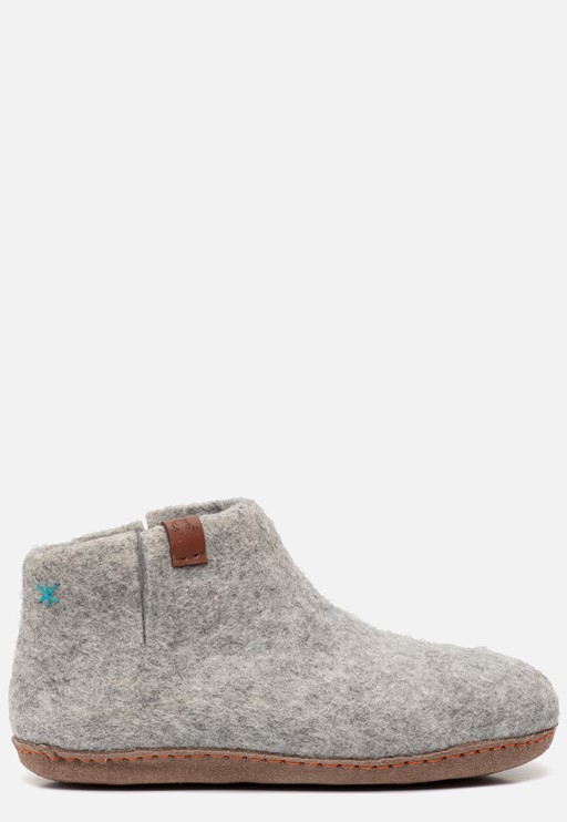 Tofvel Mula Pantoffels grijs Schapenwol