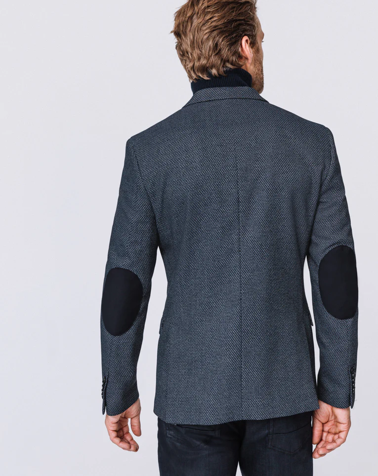 Veste effet maille navy 