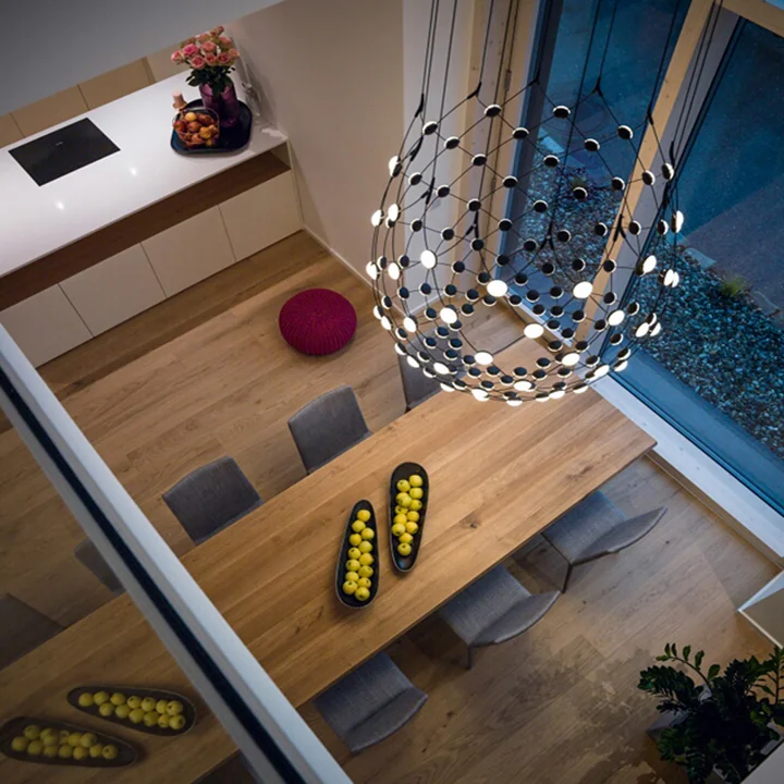 Luceplan - Mesh Pendelleuchte Ø 55 cm Komplett, Kabellänge 100 cm