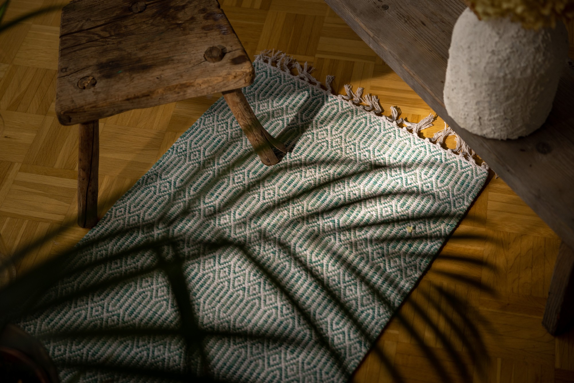 Mini-Rug 'Morda', türkis, T 60 cm, B 90 cm von fischer's lagerhaus