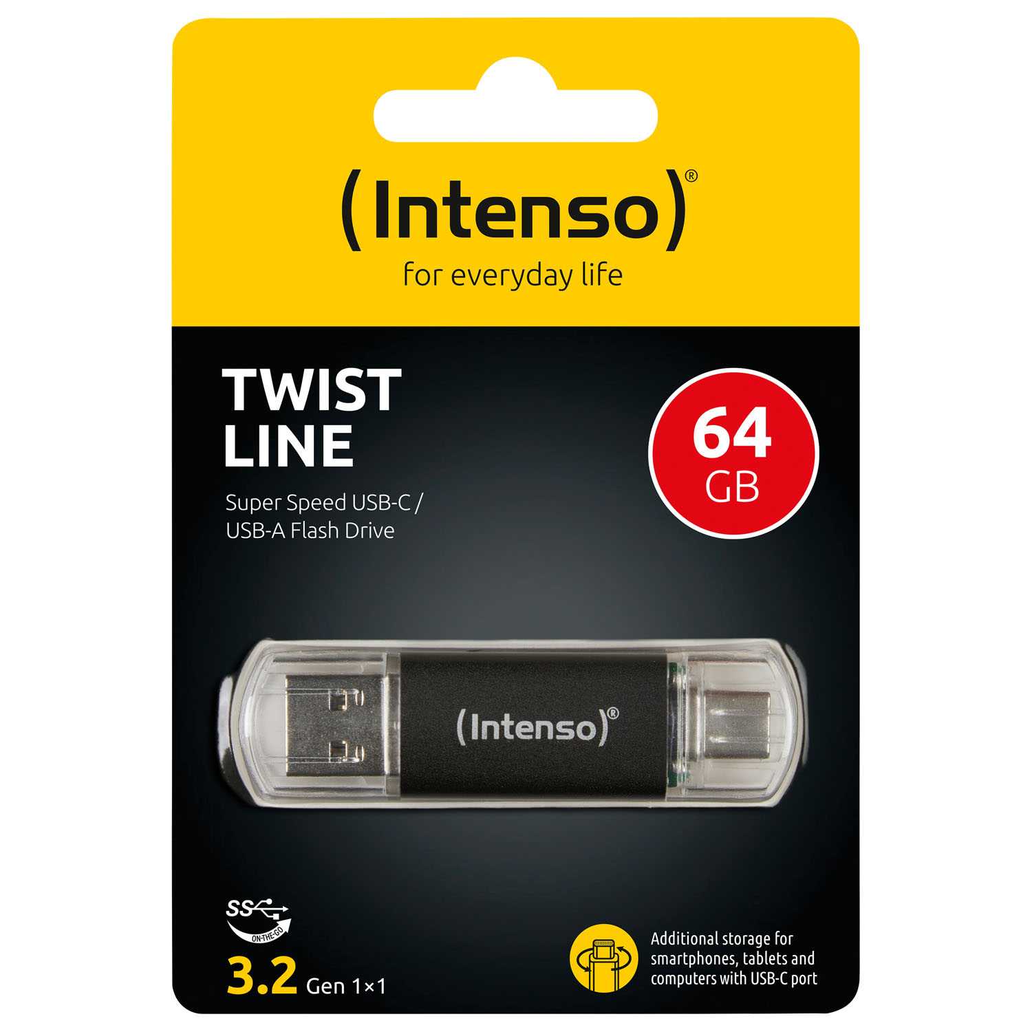 Intenso Twist Line USB-Stick 64 GB anthrazit