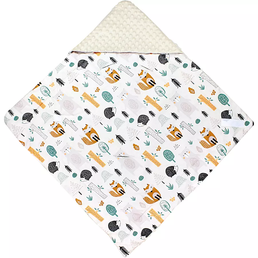 TupTam Baby Winter Einschlagdecke für Babyschale Wattiert beige
