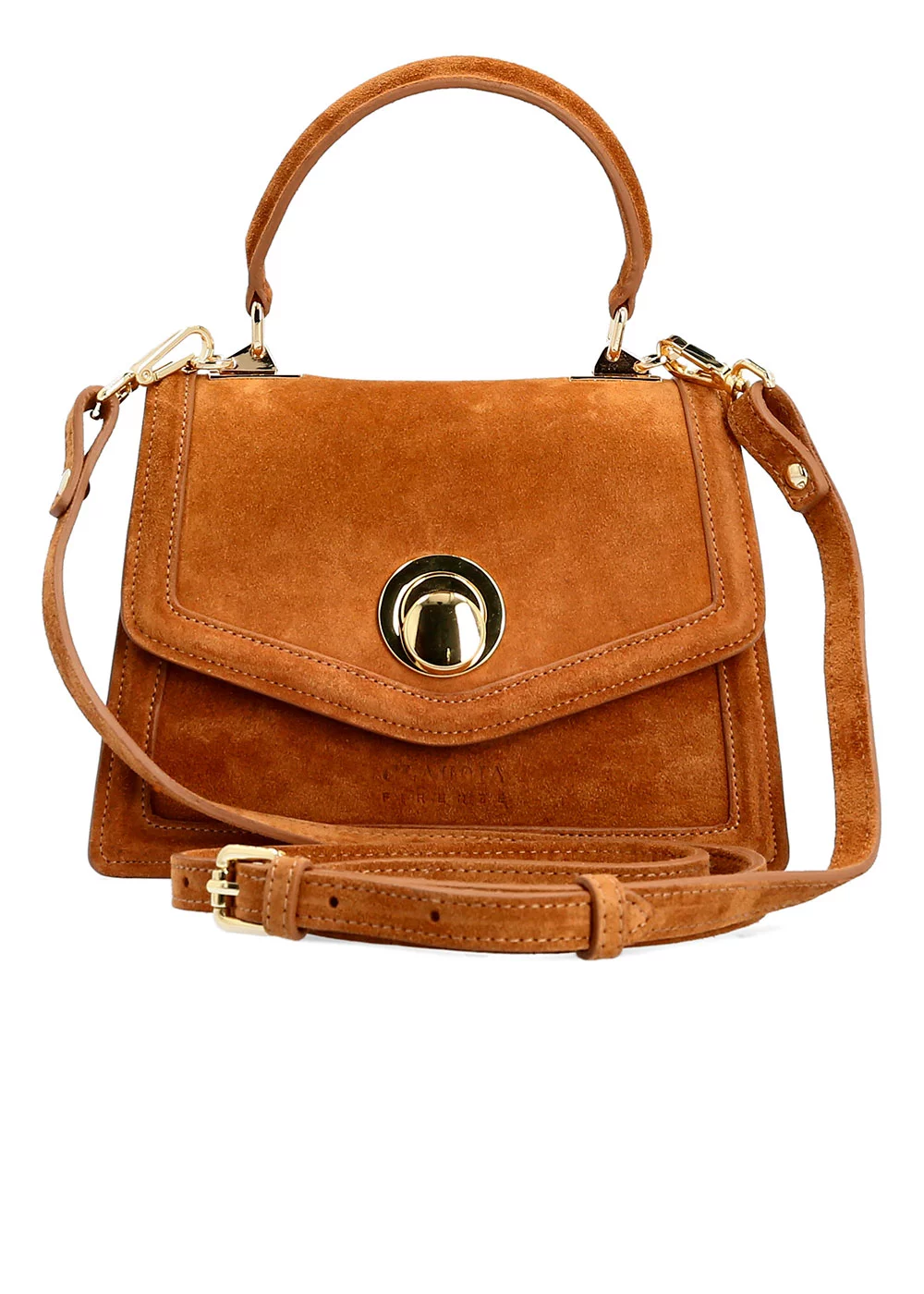PETIT SAC FERMOIR ANASTASIA VELOURS CAMEL