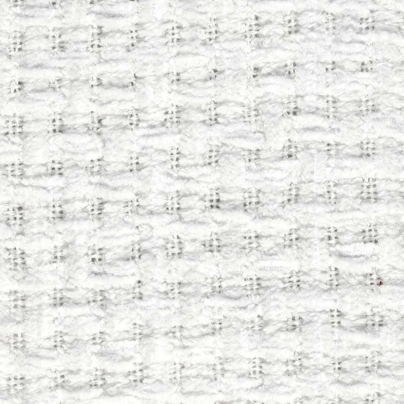 Home Deco Factory Plaid chenille gauffrée blanc - 125x150 cm