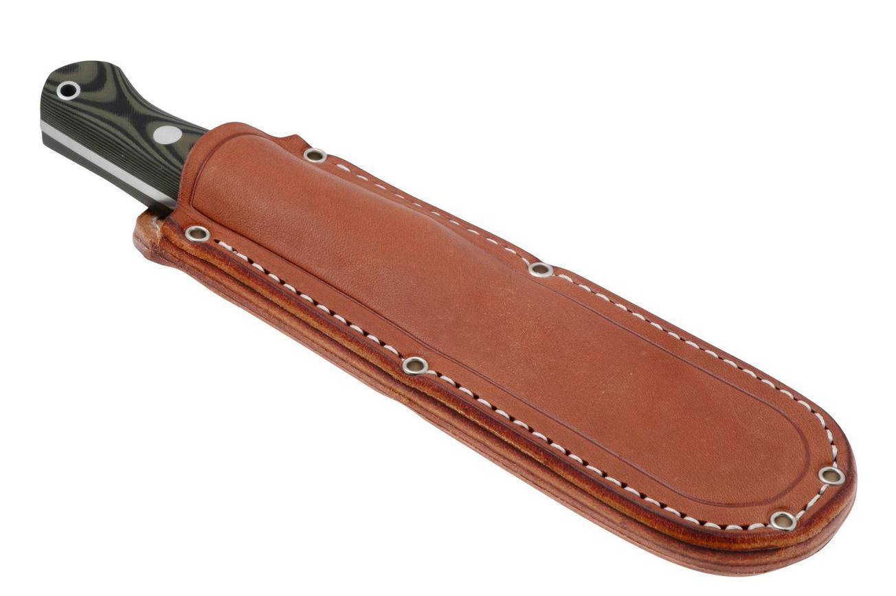 Bark River Bravo 1 LT CPM 3V, Green & Black SureTouch, vaststaand mes