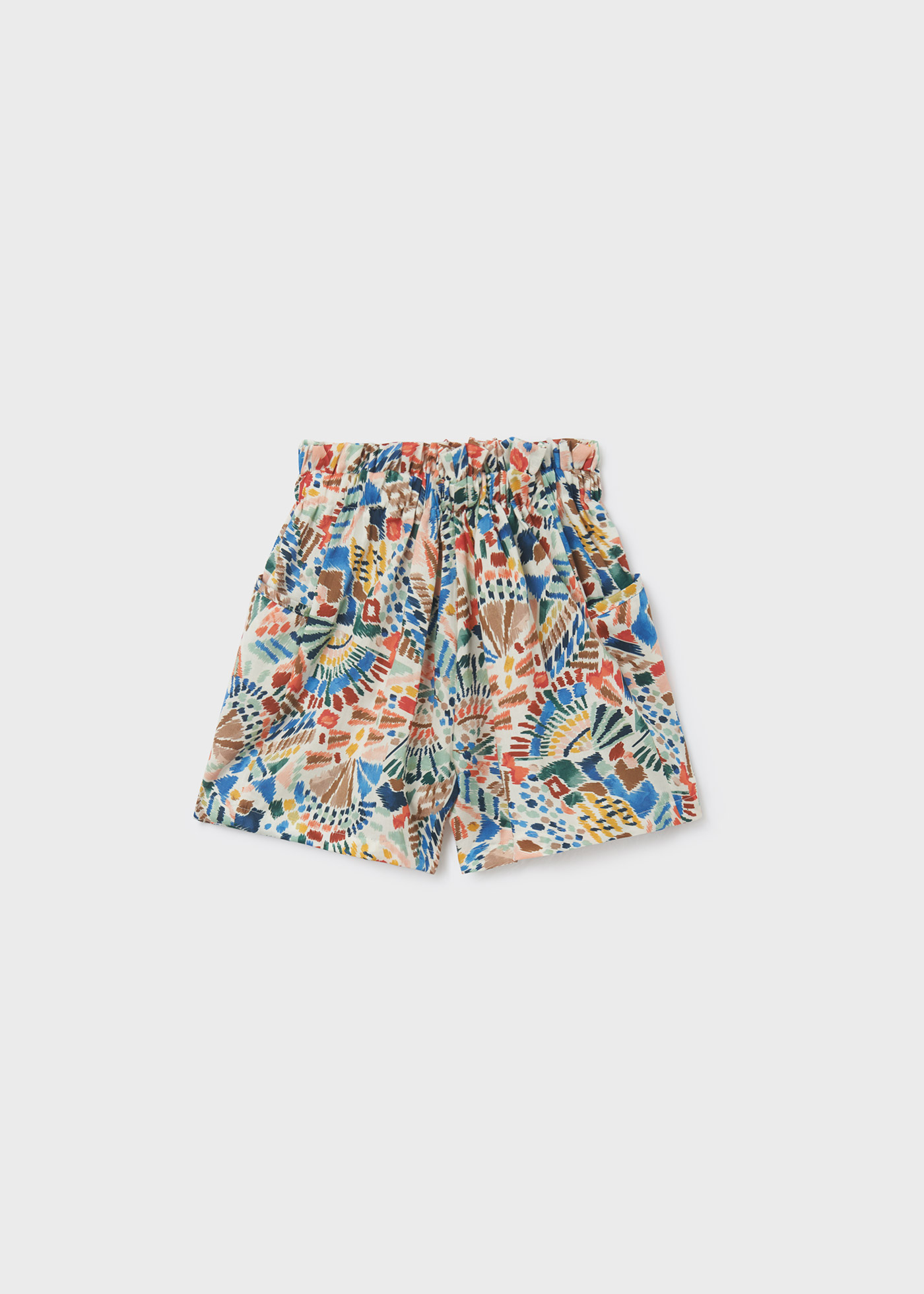Calças culote estampadas em algodão para meninas