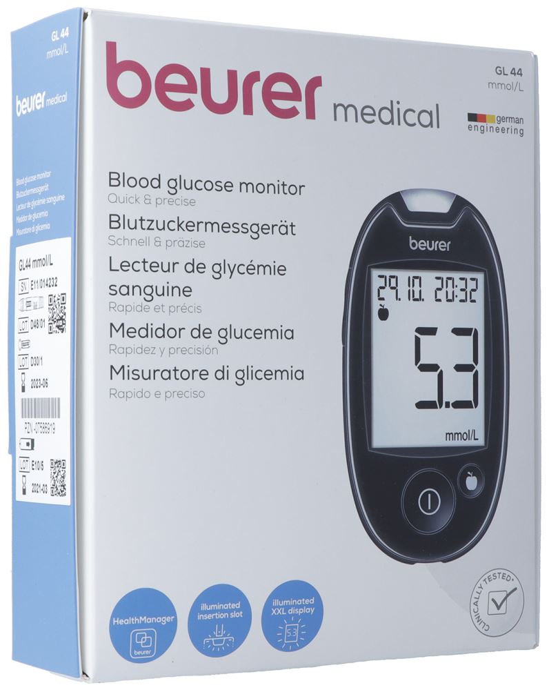 Beurer Blutzuckermessgerät<br>1 Stück, Easy to use GL44 mmol/L