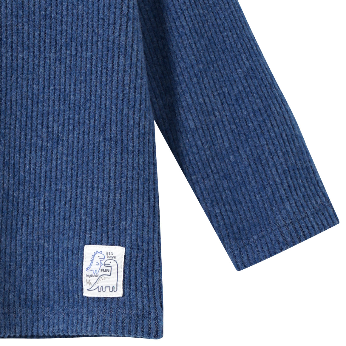Topomini Baby Langarmshirt mit Rippstruktur dunkelblau