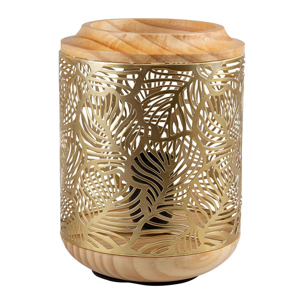 Lampe à poser MINHY bois et métal doré 15.5x21cm