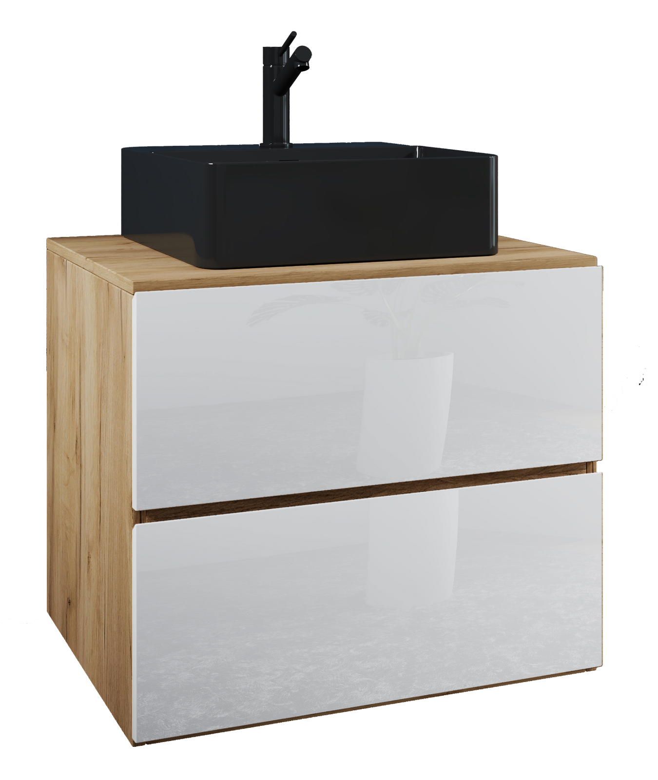 Waschtisch LENDAS BL S - Honig-Eiche-weiß - 60 cm