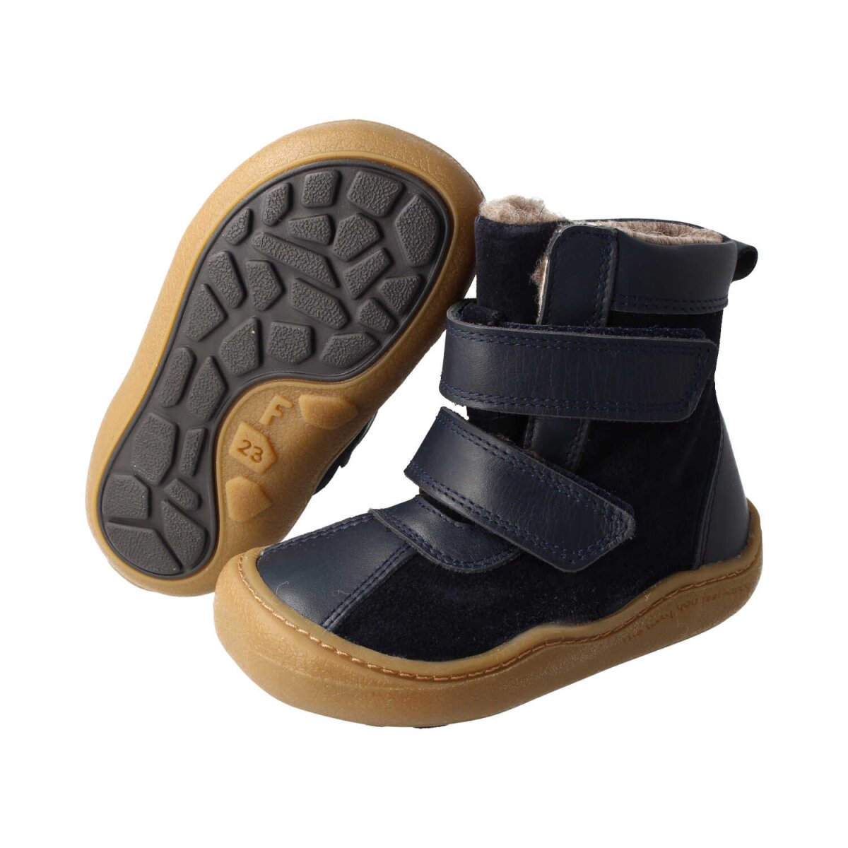 WB4203-WX2 navy ANAPURNA BIO NAPPA-VELOURSLEDER TEX (PFC-FREI) wool velcro Weite/W