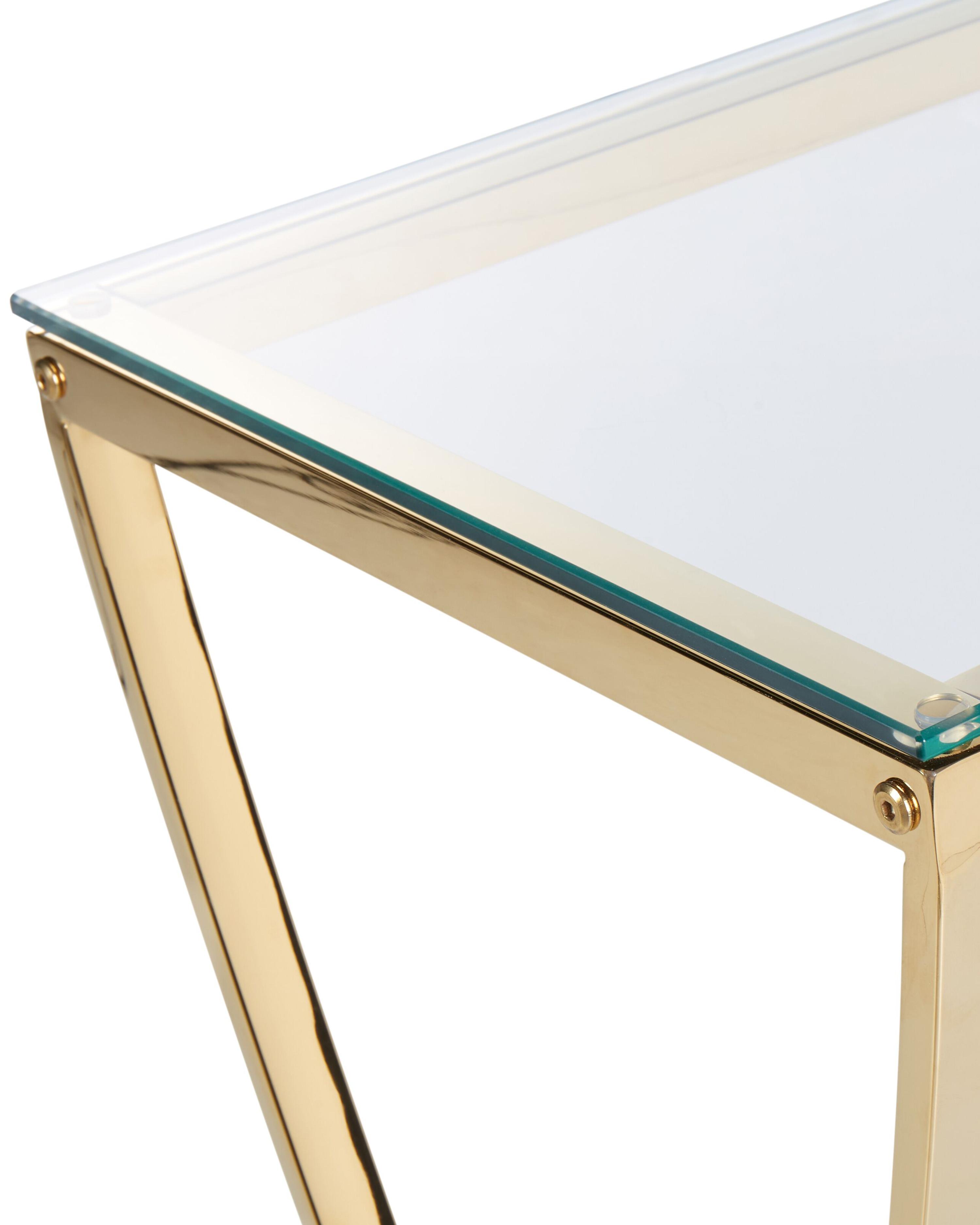 Sidetable RINGGOLD Veiligheidsglas Goud