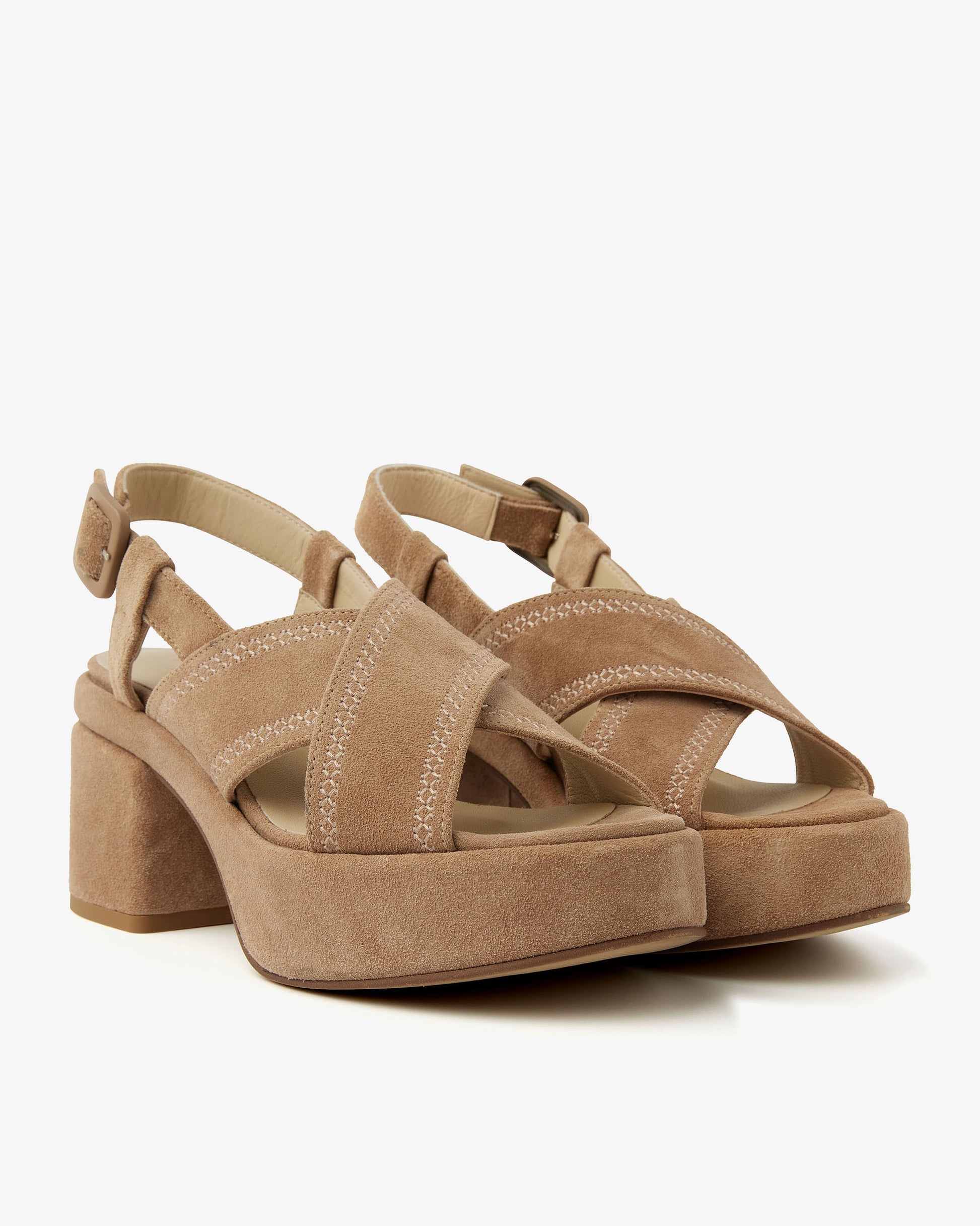VIA VAI beige sandalen Elia Paisley