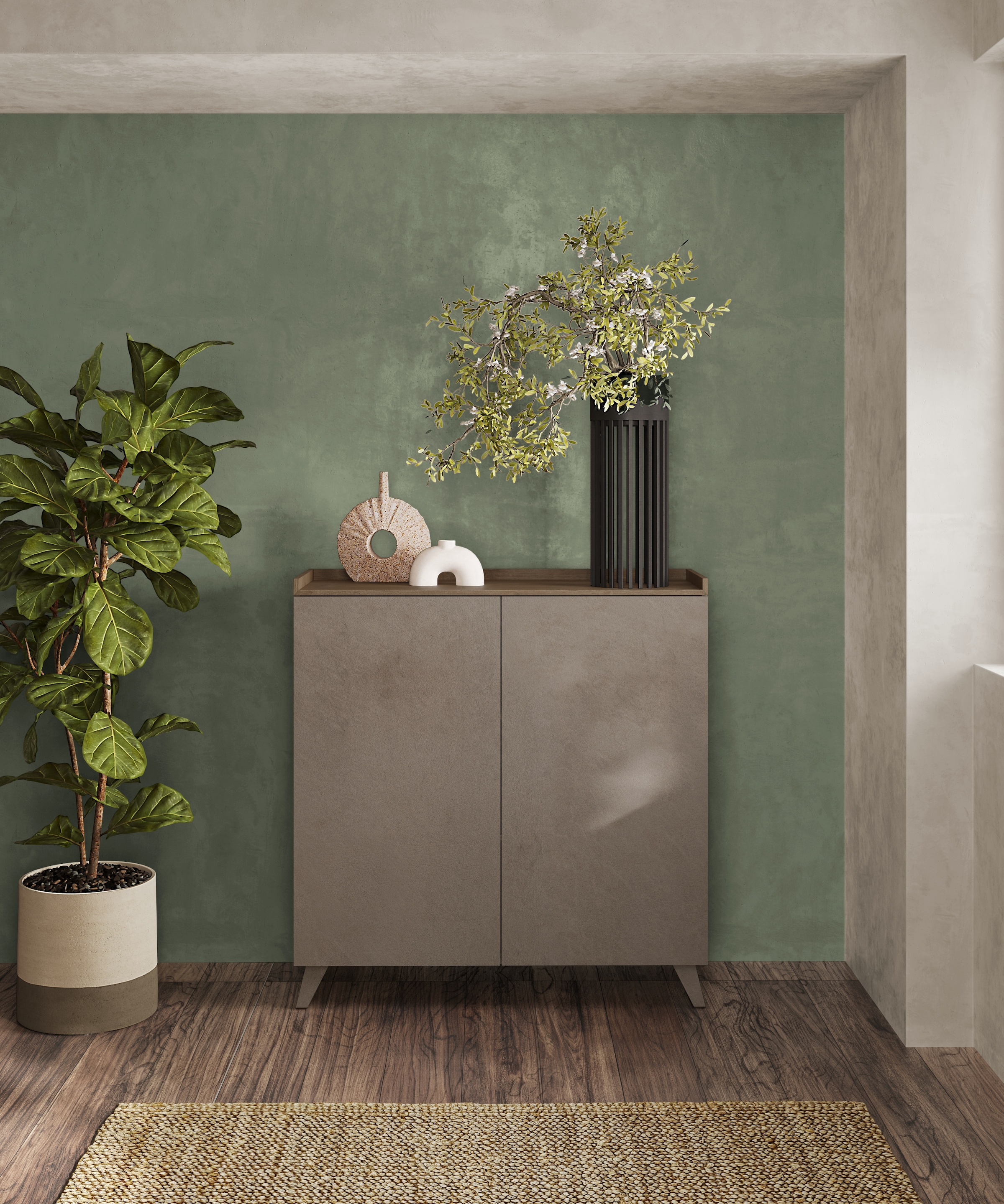 INOSIGN Highboard »Tray, Breite 121, Höhe 126 cm mit 2 Türen« Top 