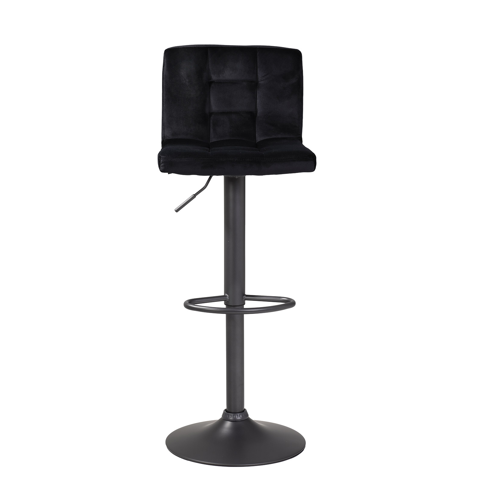 Barhocker - schwarz - Samtvelours