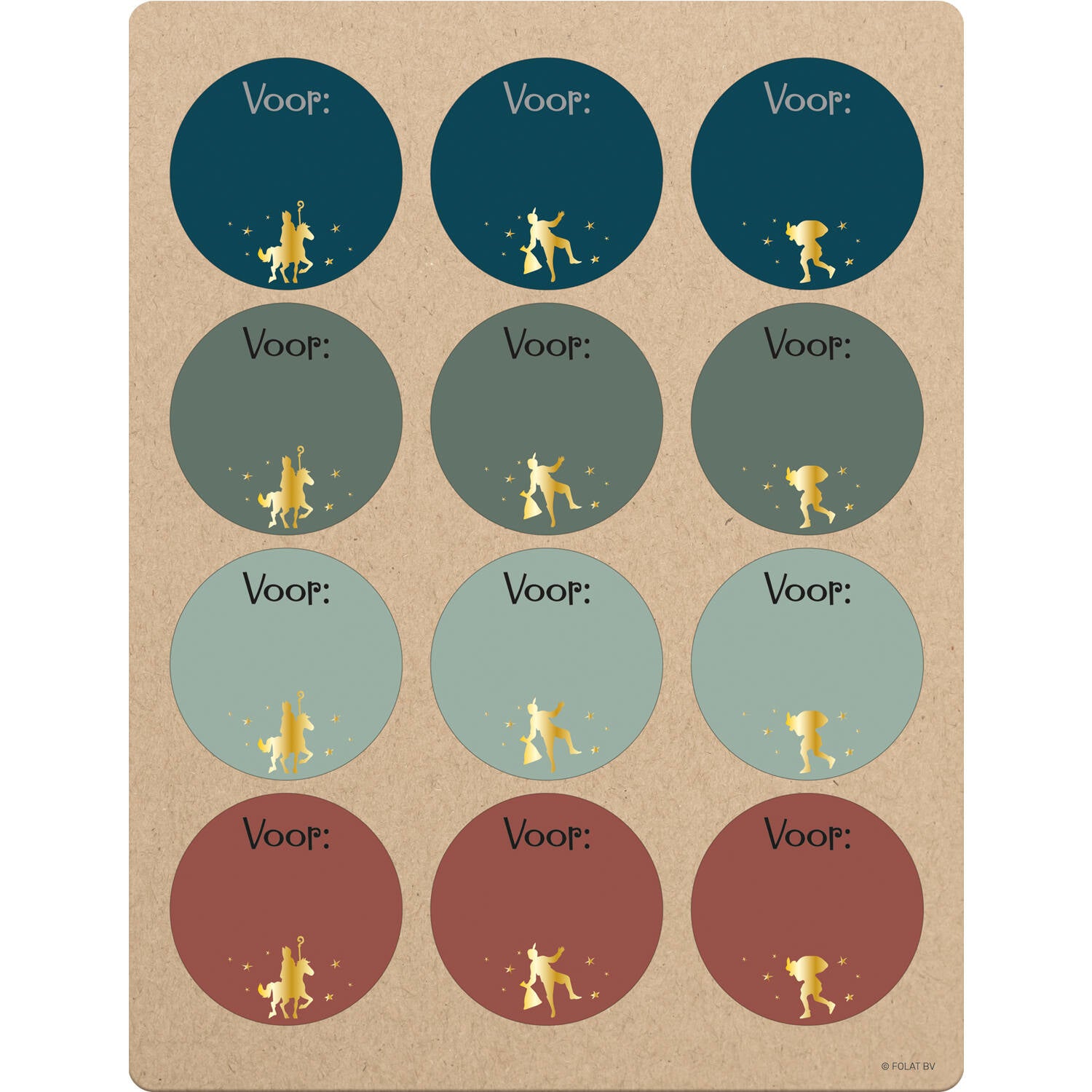 Naamstickers Cadeau Welkom Sint En Piet 12st