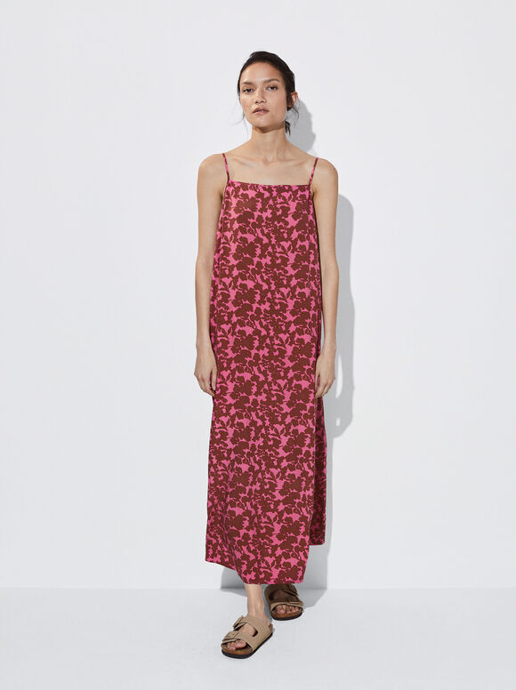 Vestido longo estampado - Multicolorido
