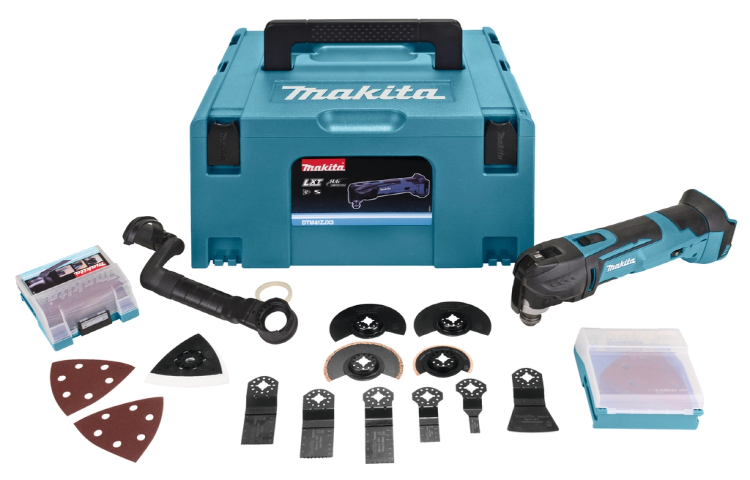 Makita DTM41ZJX3 14.4V Li-Ion Accu multitool body   42 delige accessoireset in Mbox - snelwissel