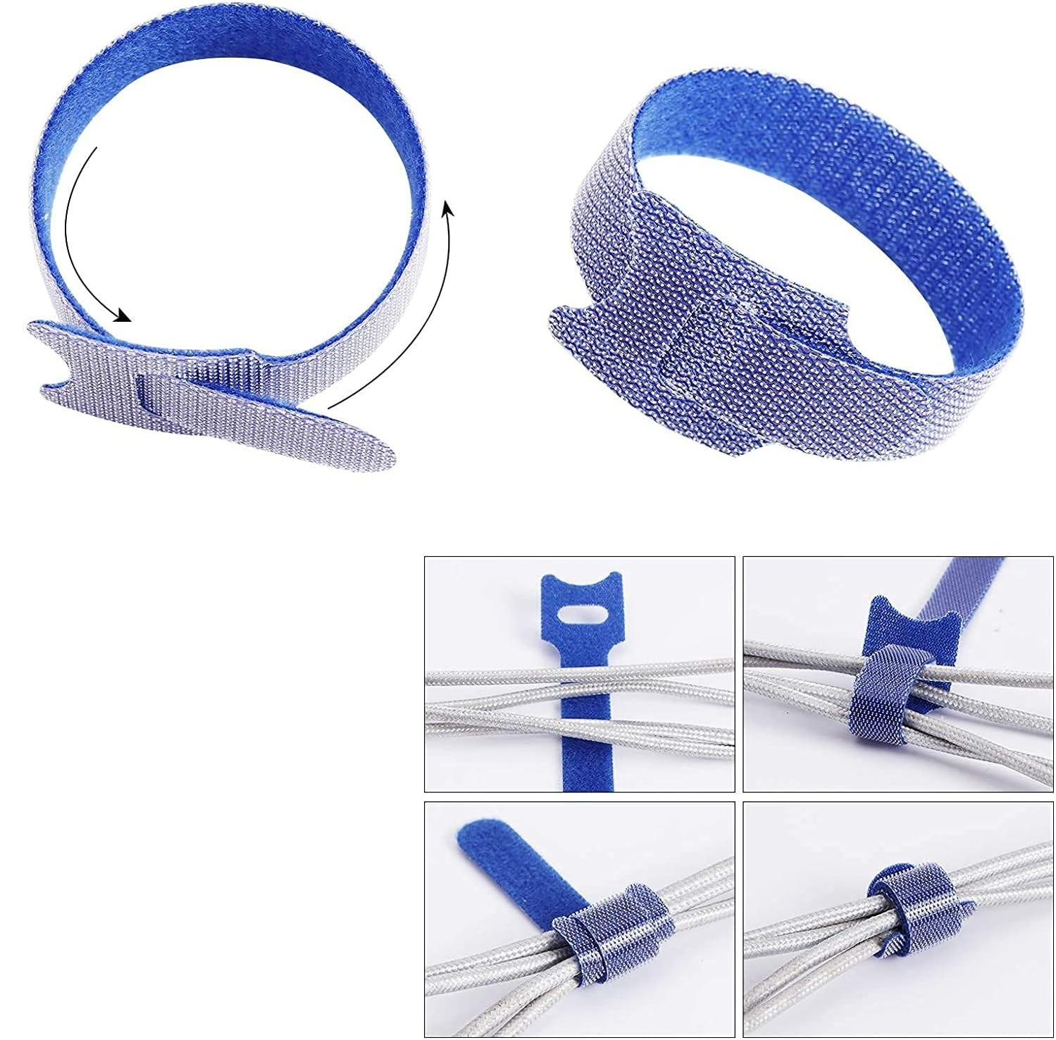 (60er Set) 15cm Wiederverwendbare Nylon Kabelbinder Kabel Organizer Kabel Clip Kabelhalter - Bunt