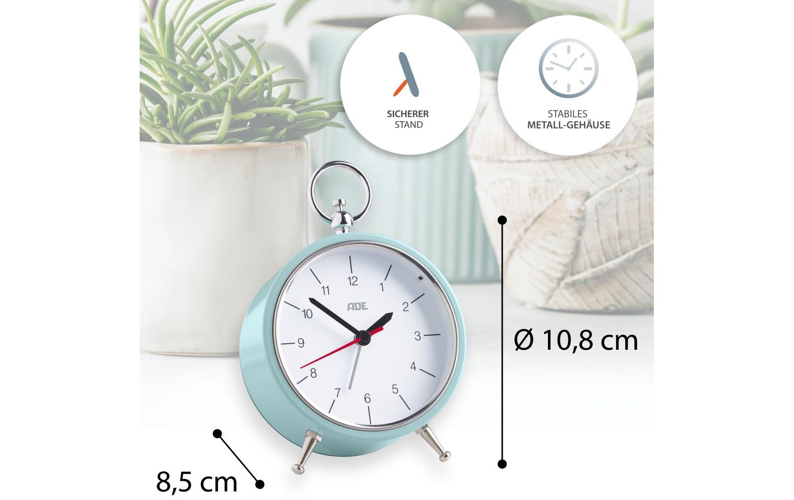 Klassischer Wecker Retro HellblauAnaloger Wecker im nostalgischen Design