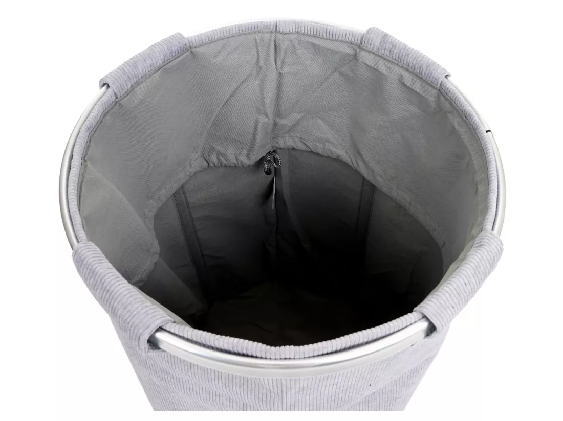 Collecteur de linge MCW-C34 avec filet 65l Cord, velours gris