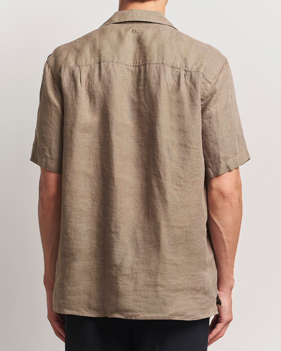 J.Lindeberg Elio Linen Melange Shirt Nutmeg