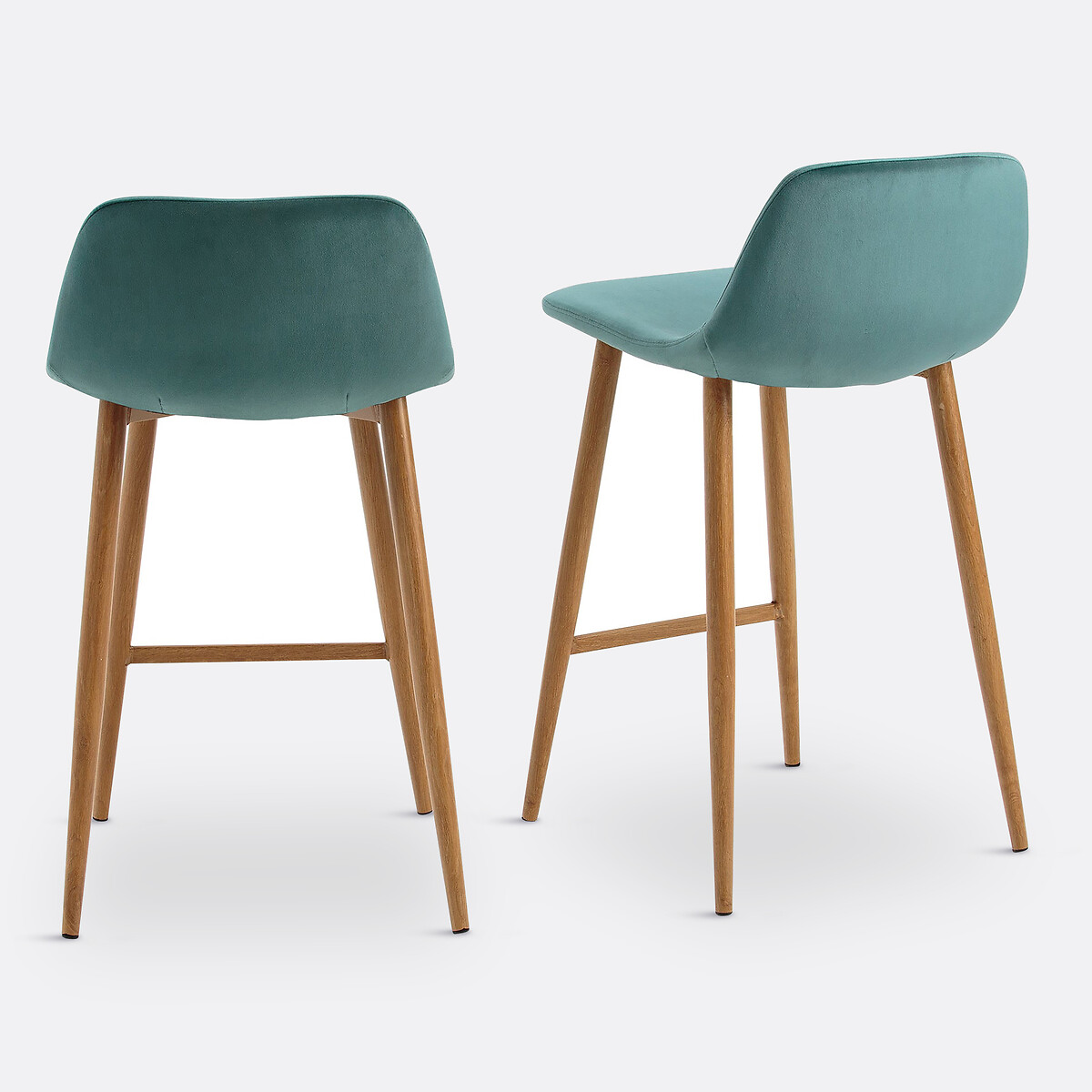 LA REDOUTE INTERIEURS<br>Conjunto de 2 bancos altos de altura média, Lavergne