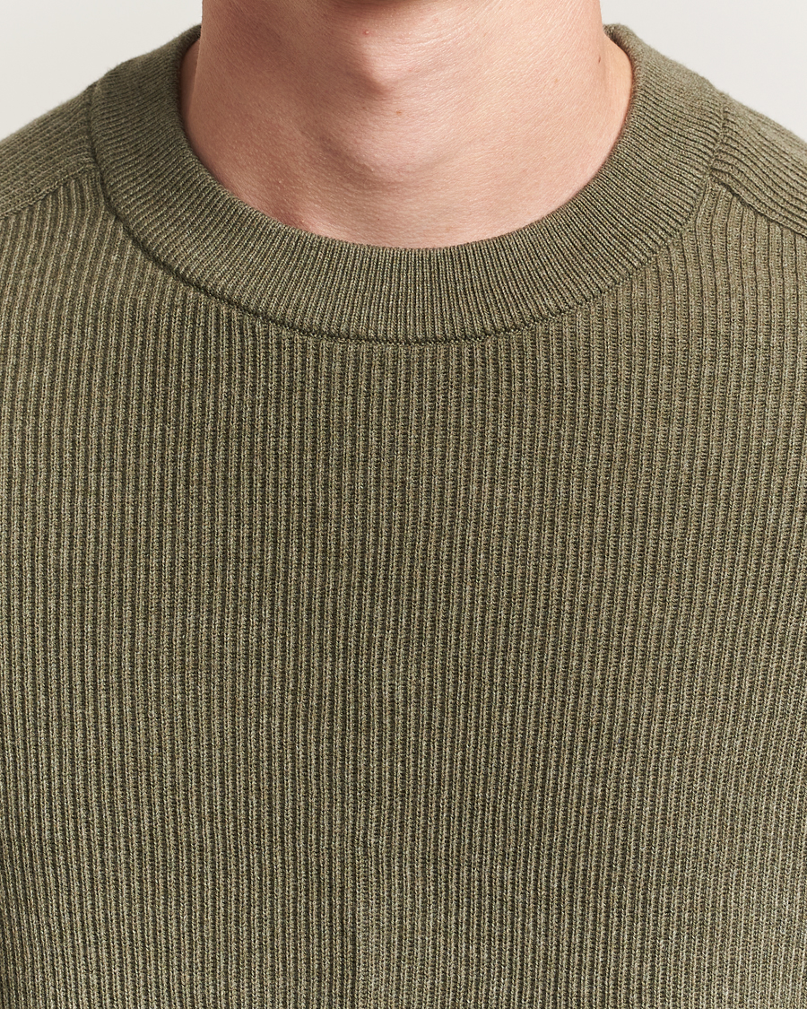 NN07 Kevin Cotton Knitted Sweater Capers Green