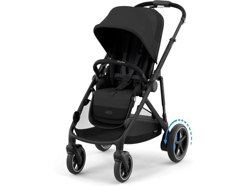 CYBEX Gold Kinderwagen eGazelle S Schwarz Elektrischer Kinderwagen mit 20 Kombinationen