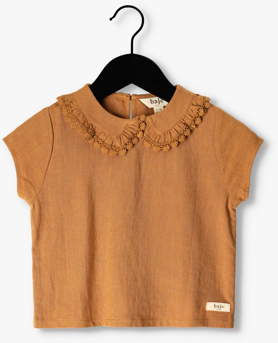 BAJE STUDIO camel baje studio top shortsleeve