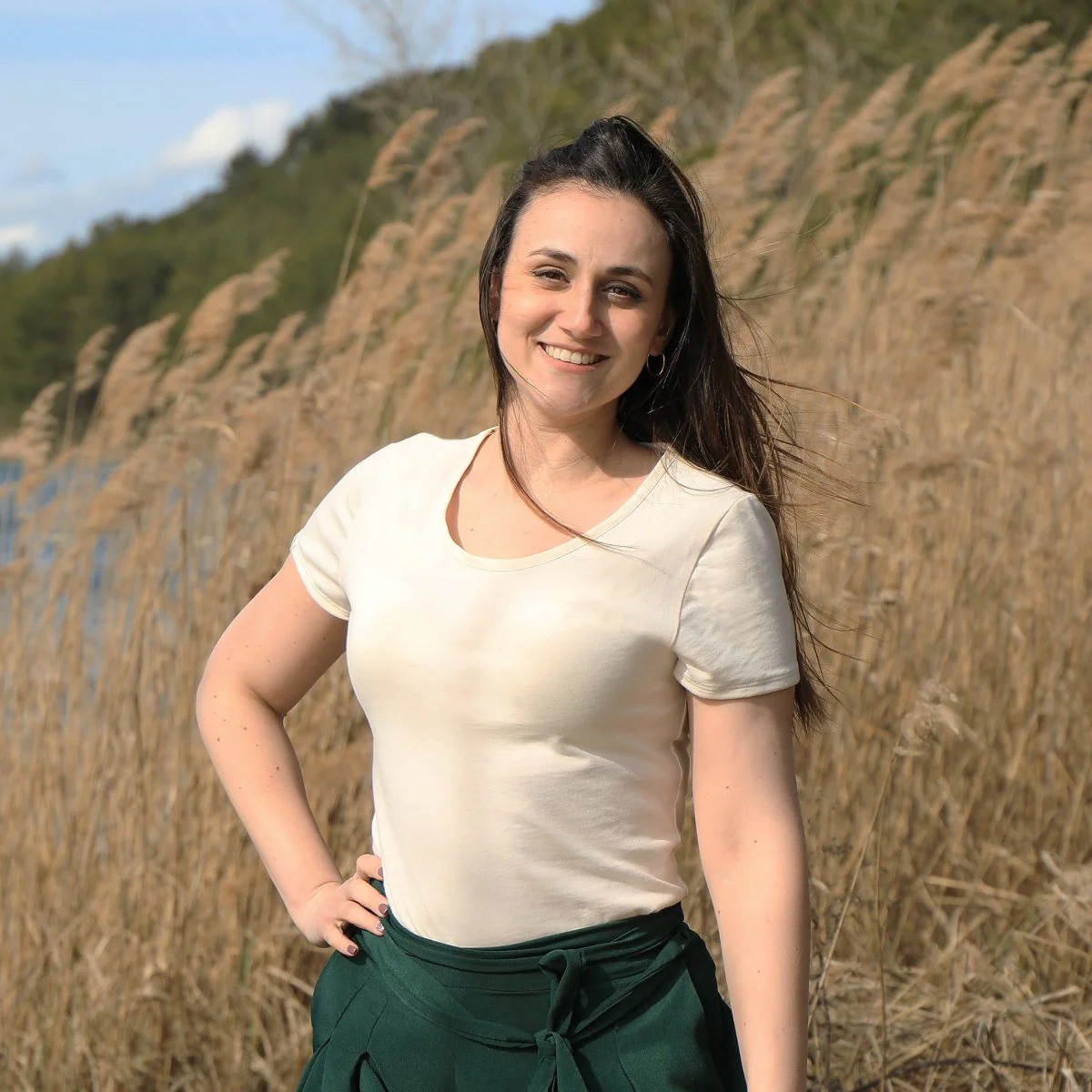 T-shirt en coton pour femme - Version 1 - XXS / Écru
