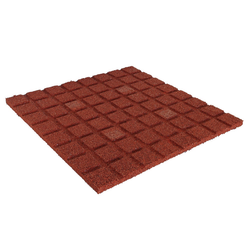 Rubbertegel 20 mm - 50 x 50 cm - Rood