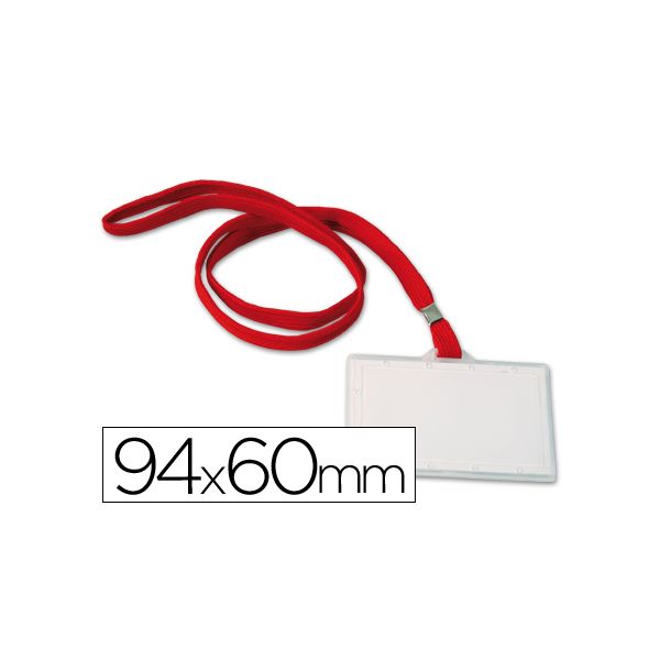 Q-Connect Identificador Horizontal c/ Fio 94x60mm 50 Unidades