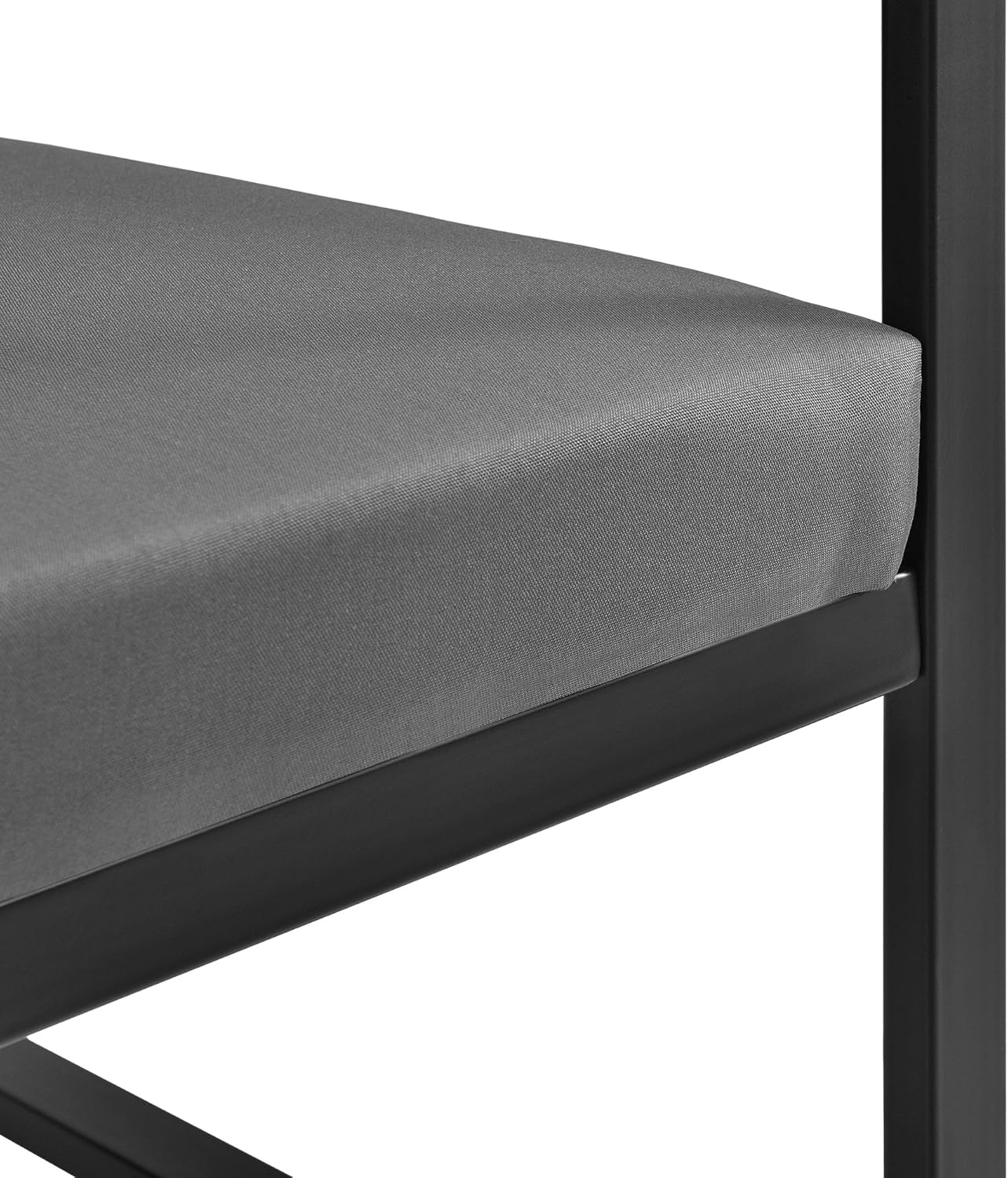 casa.pro 2X Gartenstuhl 70 x 60 x 60 cm Gartensessel 2er Set Outdoor Garten Lounge Sessel Schwarz/Dunkelgrau