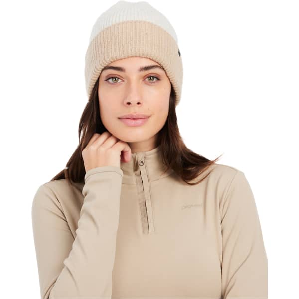 Sweat polaire PROTEST REFABRIZ 1/4 ZIP TOP W BAMBOO BEIGE